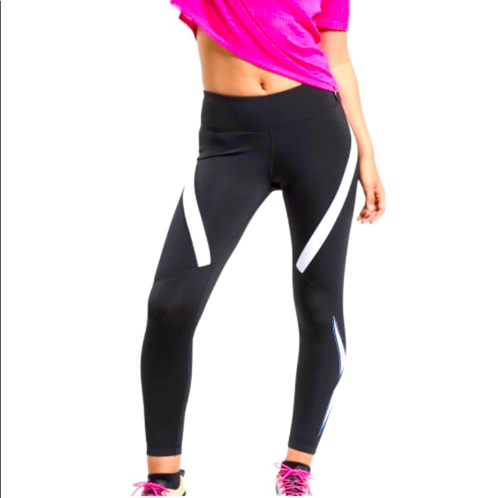 Reebok Black Vector Leggings - Plus Size